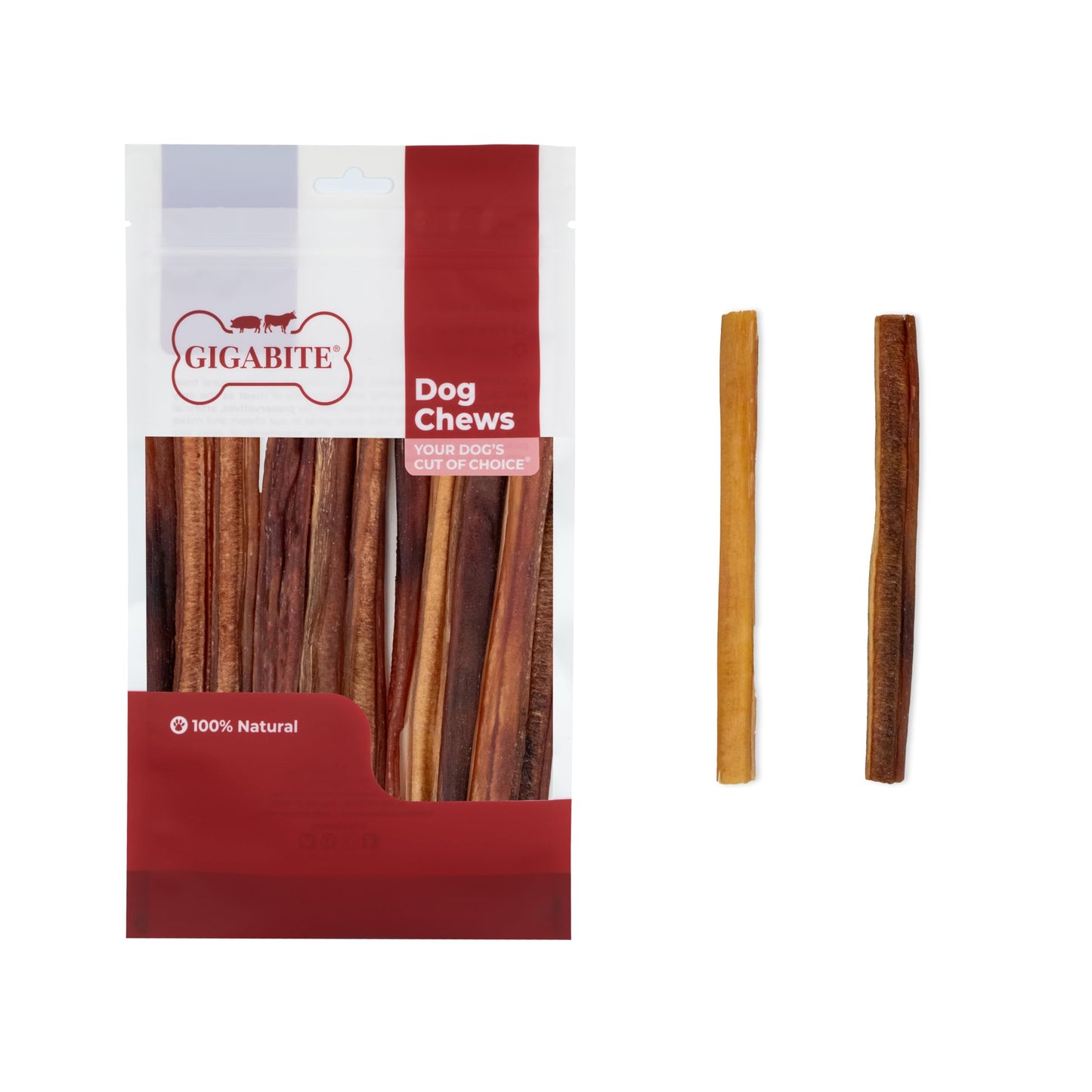 Best Pet Supplies GigaBite 6 Inch Spiral Bully Sticks (10 Pack) Beef Pizzle Dog Treat