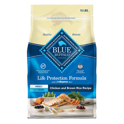 Blue Buffalo Life Protection Formula Healthy Weight Adult Dry Dog Food, Supports an Ideal Weight, Made with Natural Ingredients, Chicken & Brown Rice Recipe, 34-lb. Bag