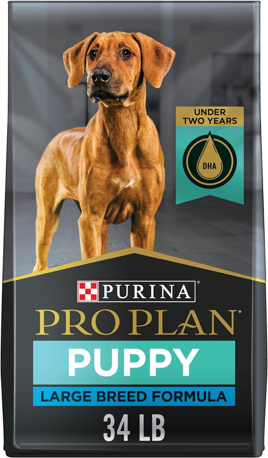 Purina Pro Plan Large Breed Dry Puppy Food, Chicken and Rice Formula - 34 lb. Bag