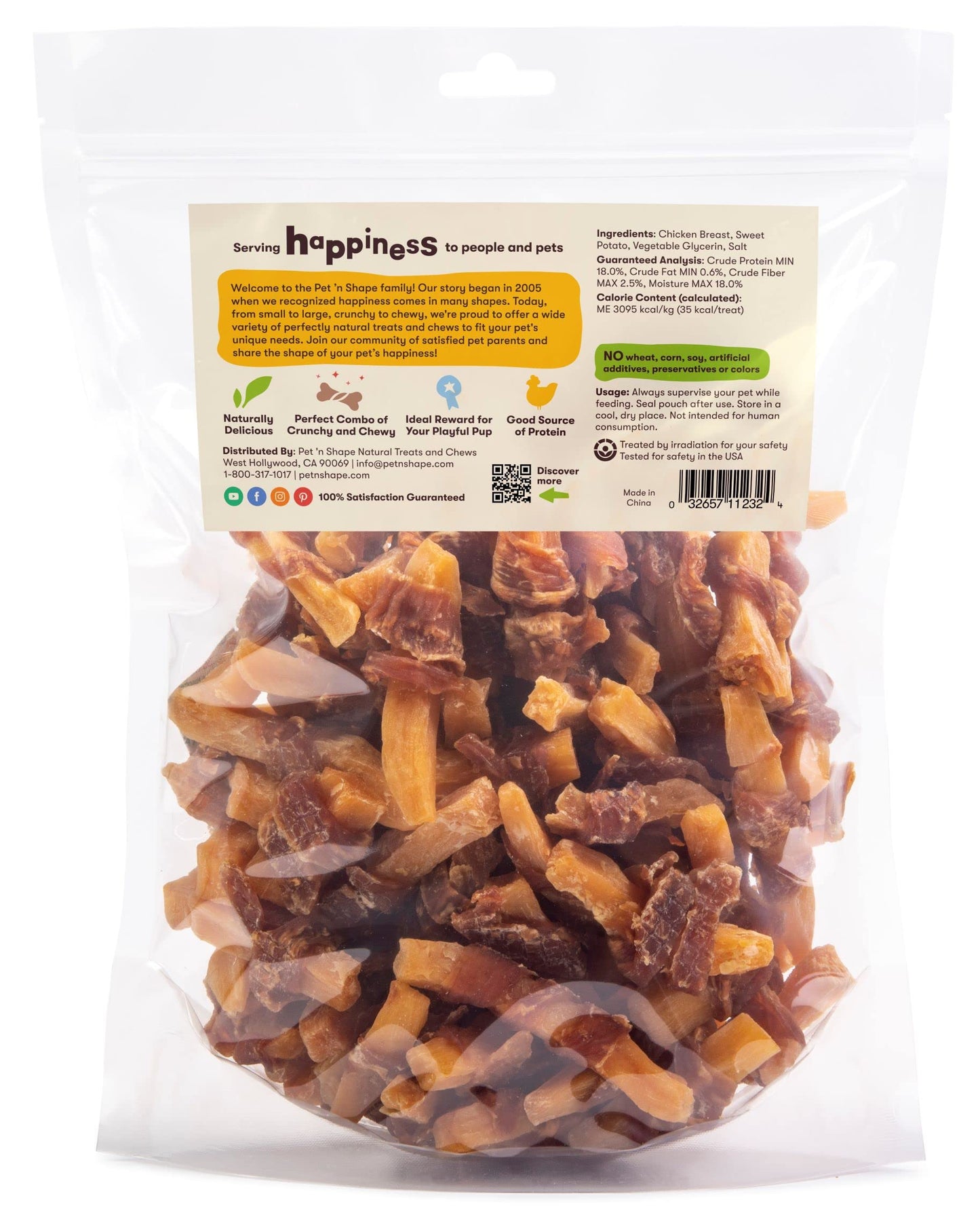 Pet 'n Shape Sweet Potato Chews Jerky Dog Treats - 1 Pound