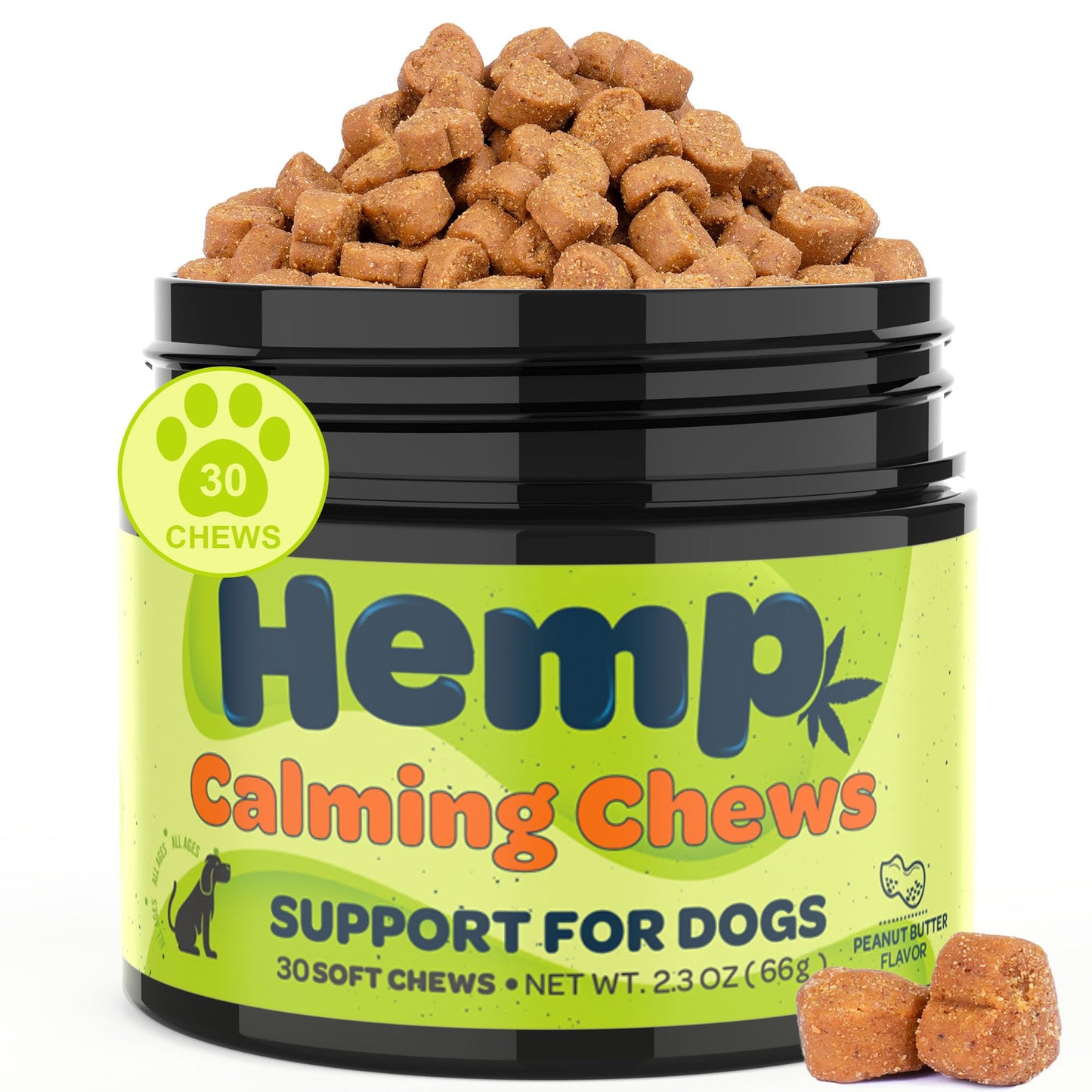 Zingly Hemp Calming Chews for Dogs Calming Treats Chews - Anxiety Relief Treats, Separation Anxiety Relief for Dogs Calming Treats Pet Calming Care Chews for Anti Anxiety Dogs, Bacon, 30 Counts