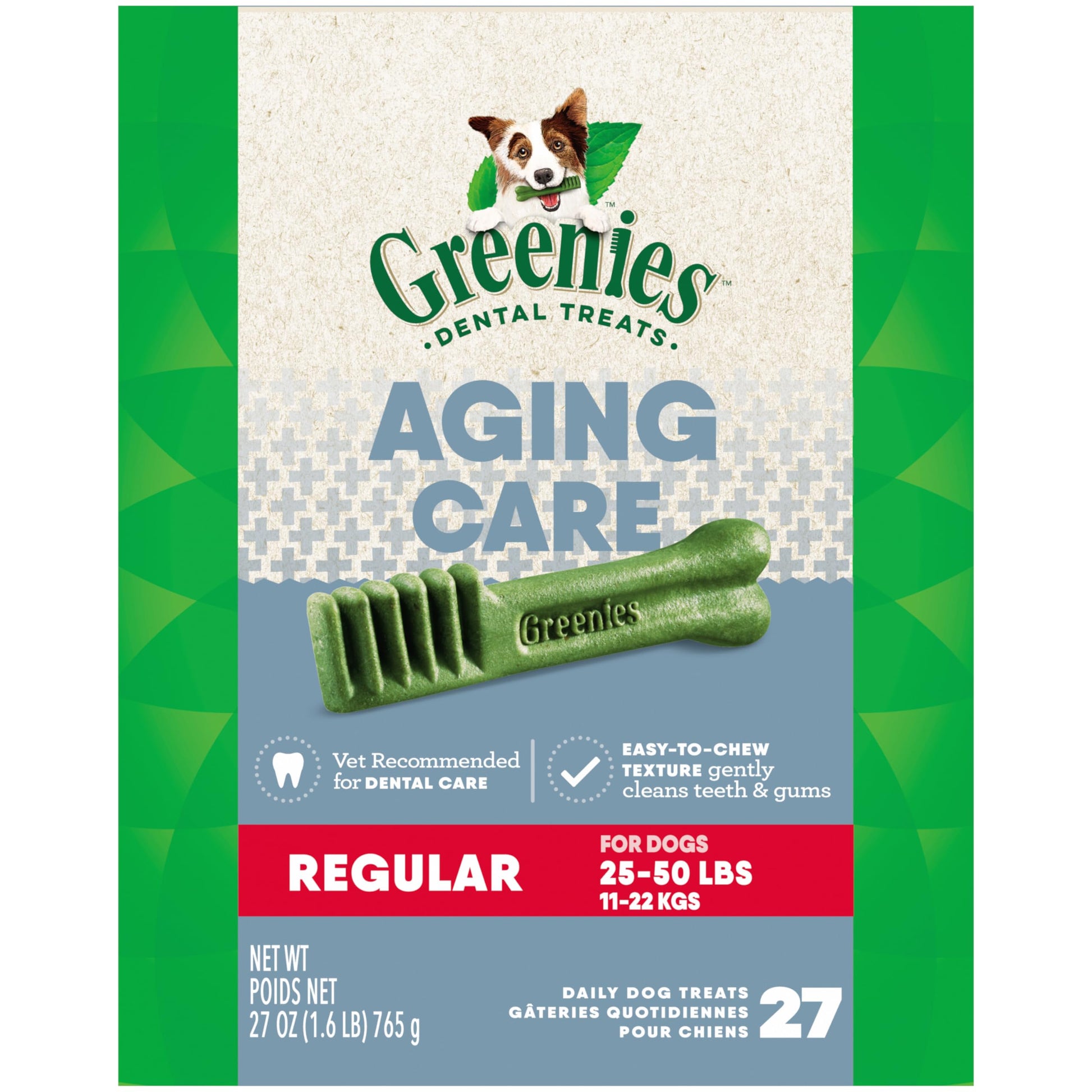 Greenies Teenie Natural Dental Care Dog Treats Blueberry Flavor, 12 oz. Pouch (43 Treats)
