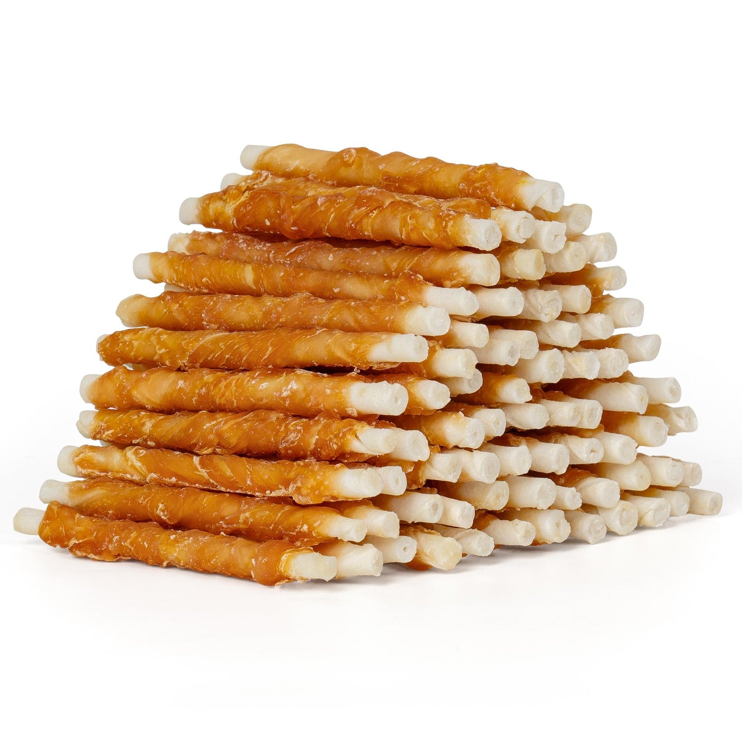 MON2SUN Dog Treats, Rawhide Twist Chicken Hide Sticks, Suitable for Puppy and Small Dogs, 5 Inch (Chicken, Pack of 40)