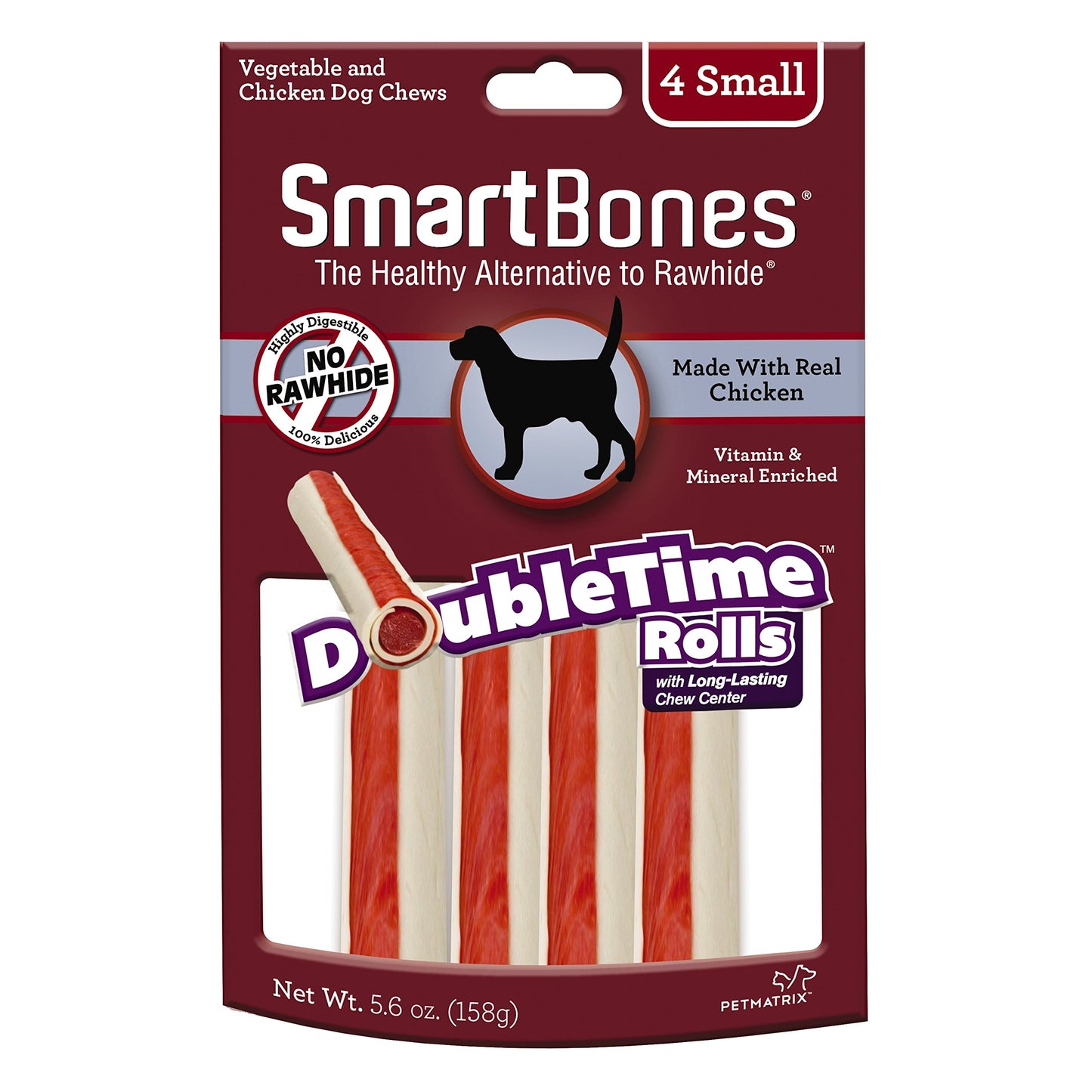 SmartBones PlayTime Chews, Rawhide Free Dog Chews, Treats for Dogs Made With Real Chicken, 10 Count Small