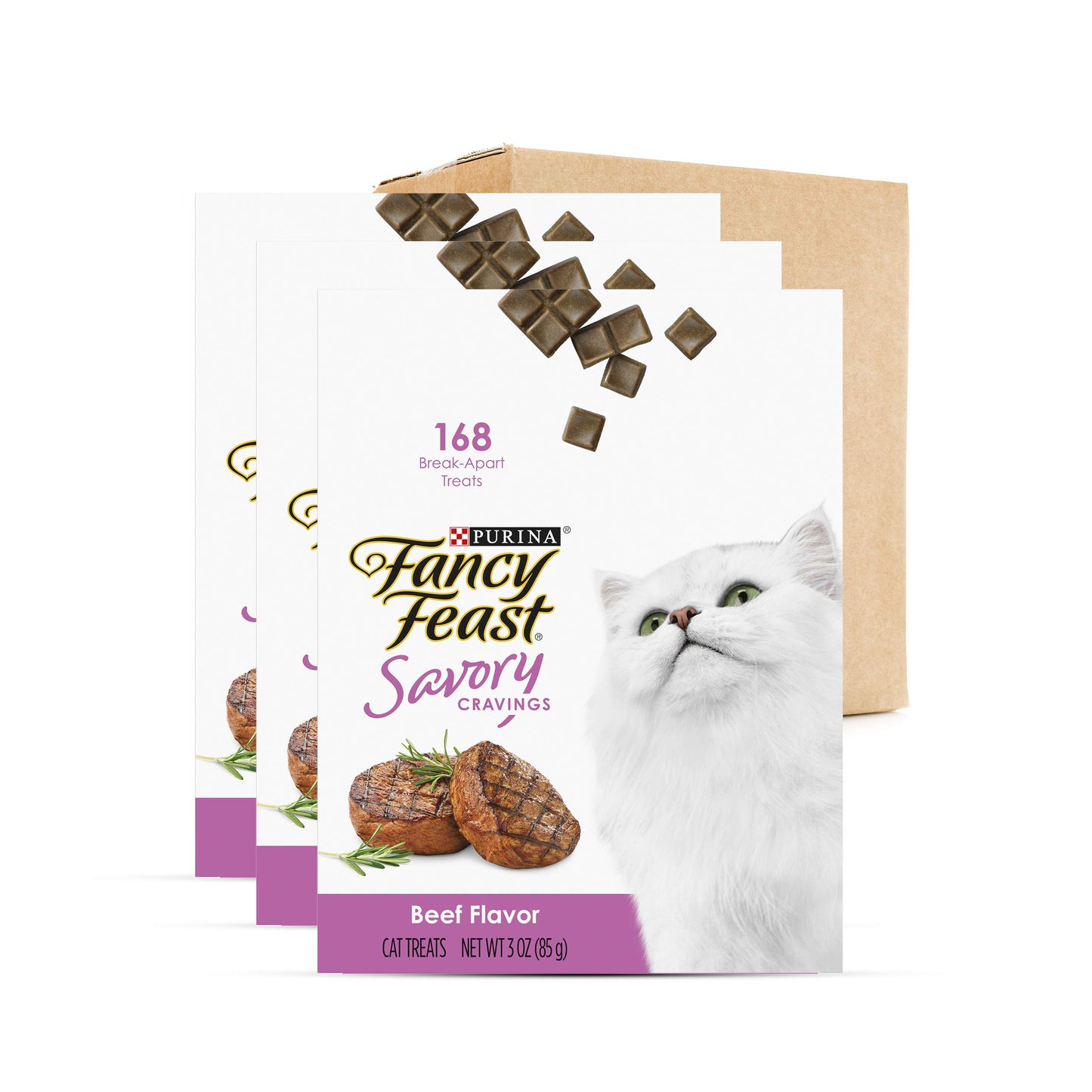 Purina Fancy Feast Natural Cat Treats Variety Pack, Purely Natural - (Pack of 5) 10 ct. Pouches