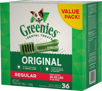 Greenies Teenie Natural Dental Care Dog Treats Blueberry Flavor, 12 oz. Pouch (43 Treats)