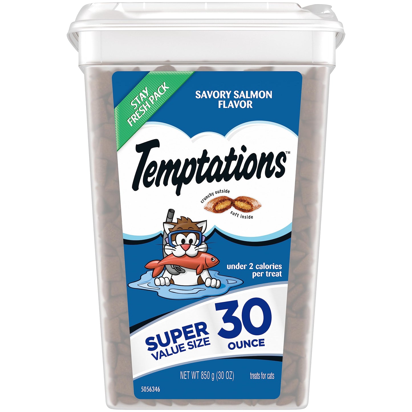 Temptations Classic Crunchy and Soft Cat Treats Seafood Medley Flavor, 30 oz. Tub