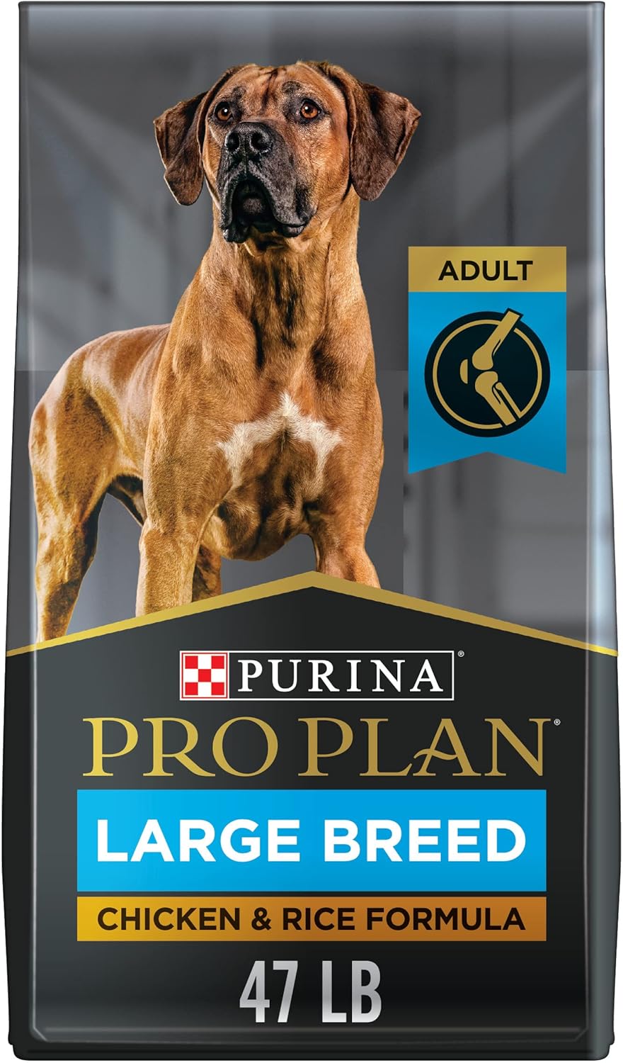 Purina Pro Plan High Protein, Digestive Health Large Breed Dog Food Dry, Chicken and Rice Formula - 47 lb. Bag