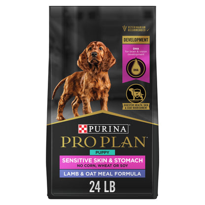 Purina Pro Plan Sensitive Skin and Stomach Puppy Food Lamb and Oat Meal Formula - 16 lb. Bag