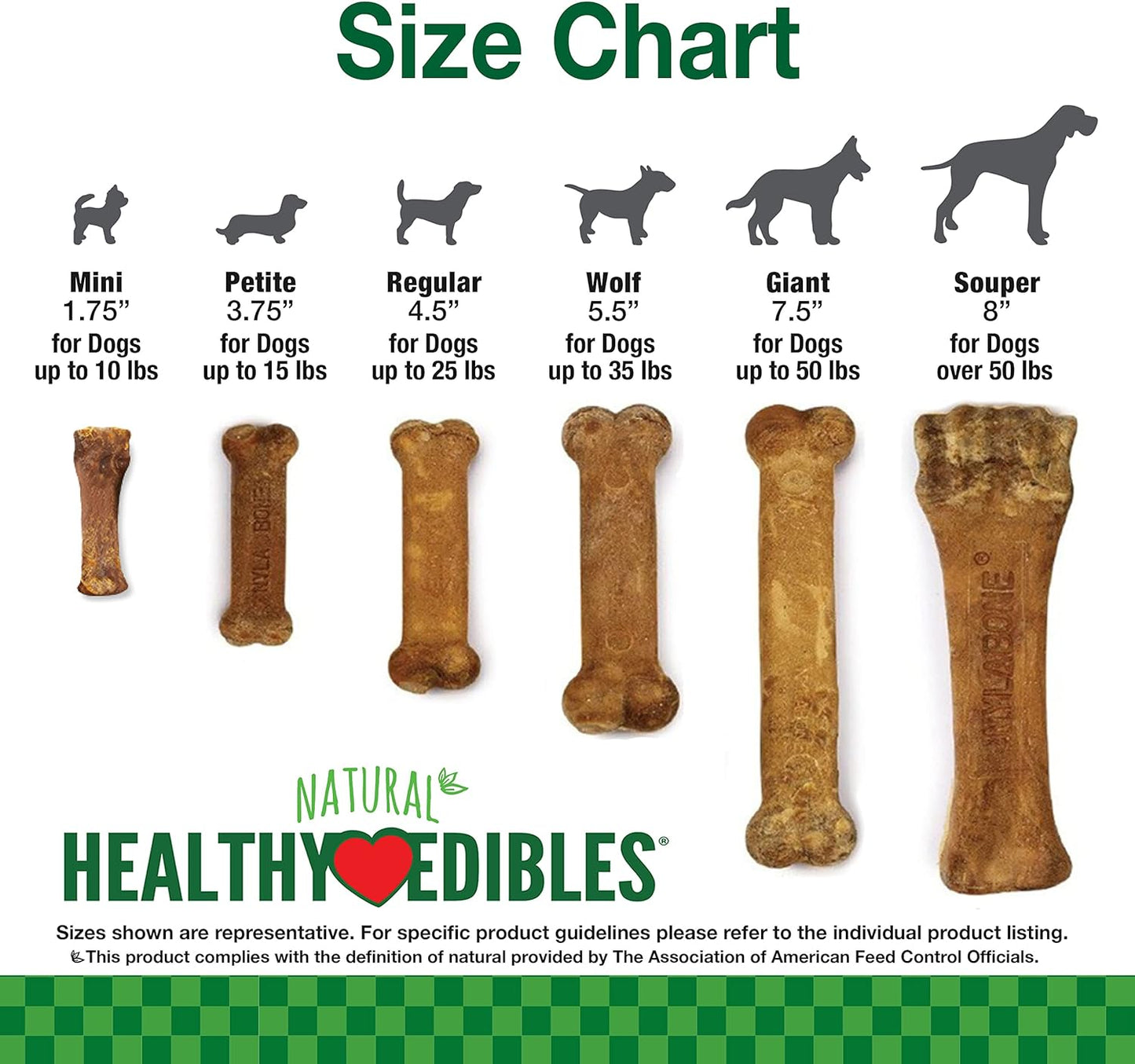 Nylabone Healthy Edibles Natural Dog Chews Long Lasting Chicken Flavor Treats for Dogs, X-Small/Petite (8 Count)