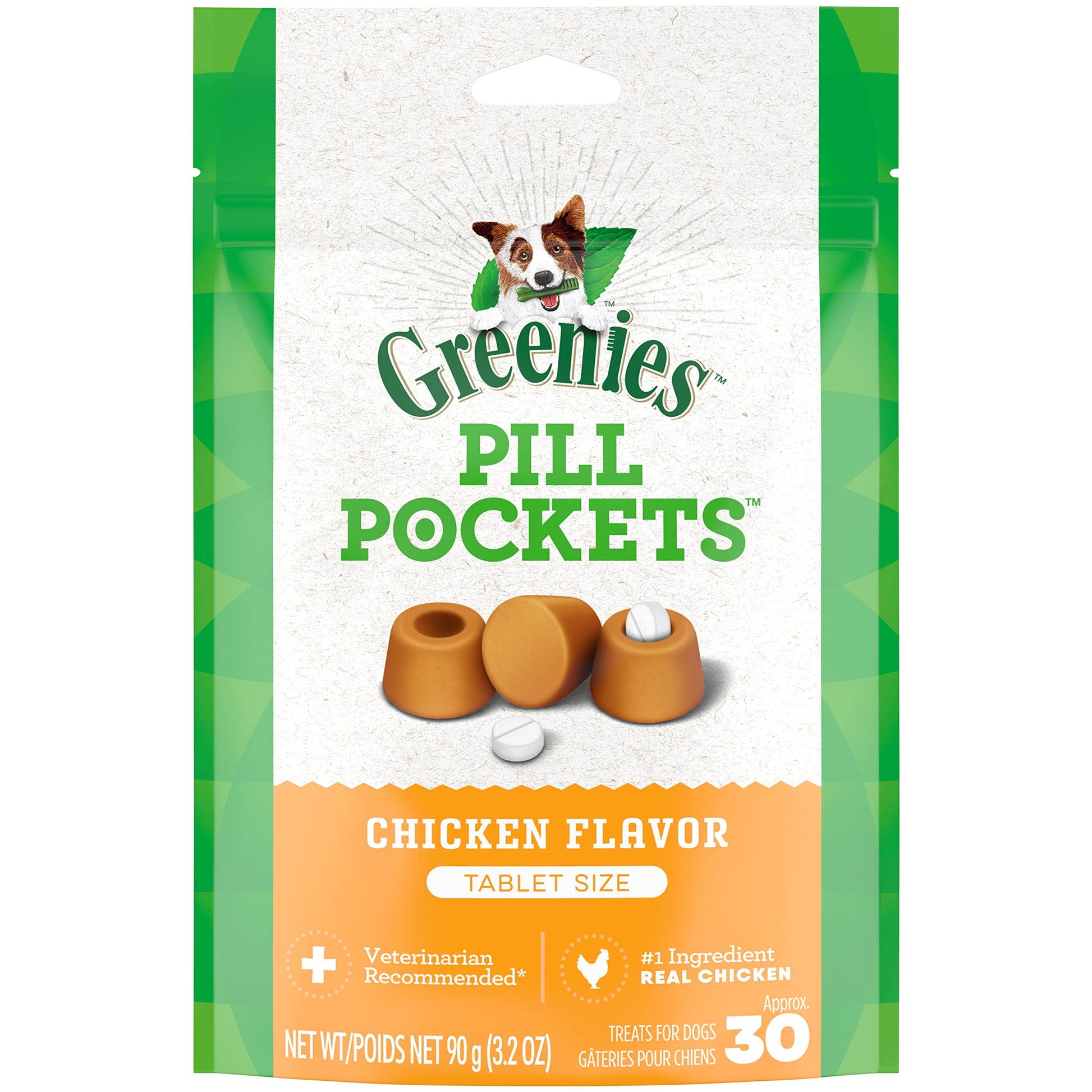 Greenies Pill Pockets Small Size Soft Dog Treats for Tablets, Hickory Smoke Flavor, Made with Natural Ingredients Plus Minerals & Trace Nutrients, 3.2 oz. (30 Count, Pack of 1)