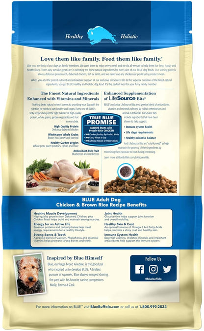 Blue Buffalo Life Protection Formula Natural Adult Dry Dog Food, Chicken and Brown Rice 6-lb