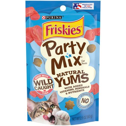 Purina Friskies Cat Treats, Party Mix Gravy-licious Crunch Turkey and Gravy Flavors - (Pack of 10) 2.1 oz. Pouches