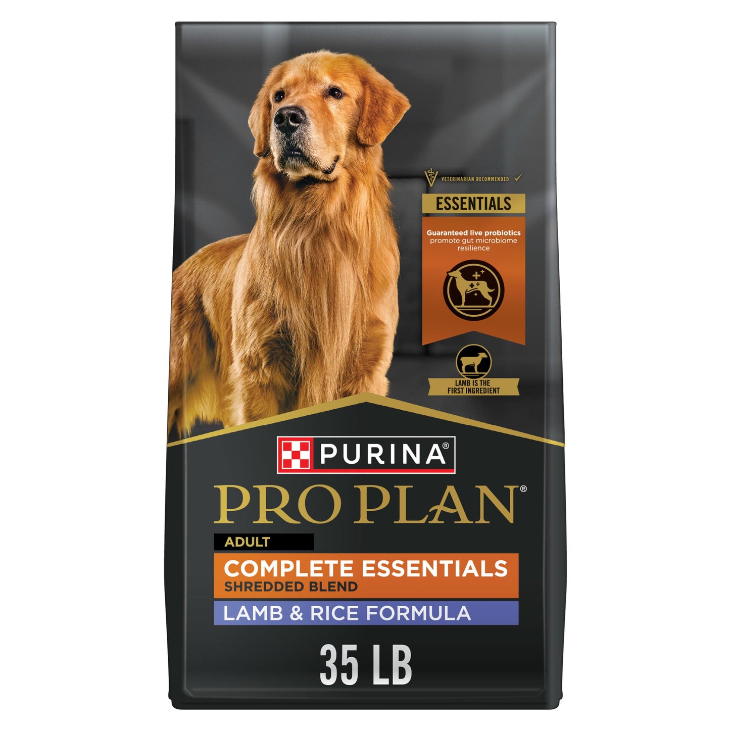 Purina Pro Plan High Protein Dog Food With Probiotics for Dogs, Shredded Blend Chicken & Rice Formula - 18 lb. Bag