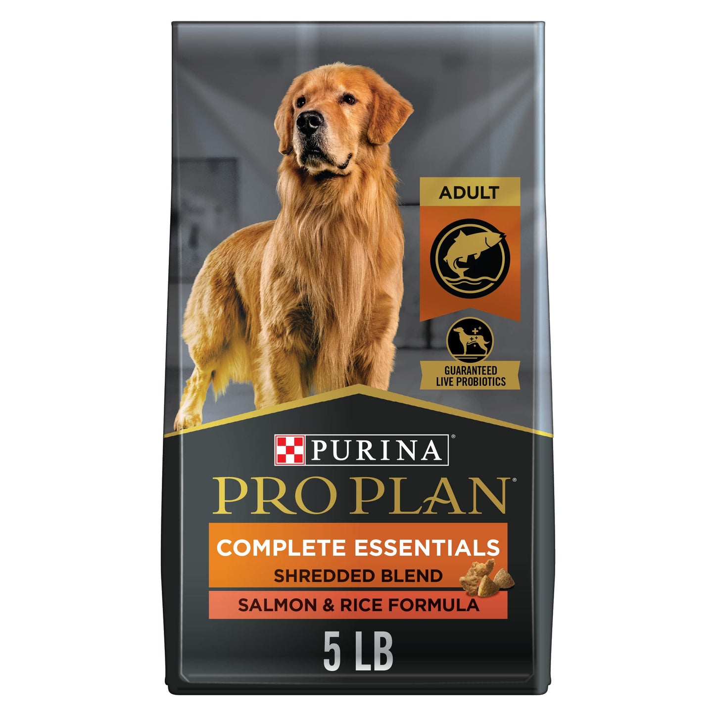 Purina Pro Plan High Protein Dog Food With Probiotics for Dogs, Shredded Blend Salmon & Rice Formula - 17 lb. Bag