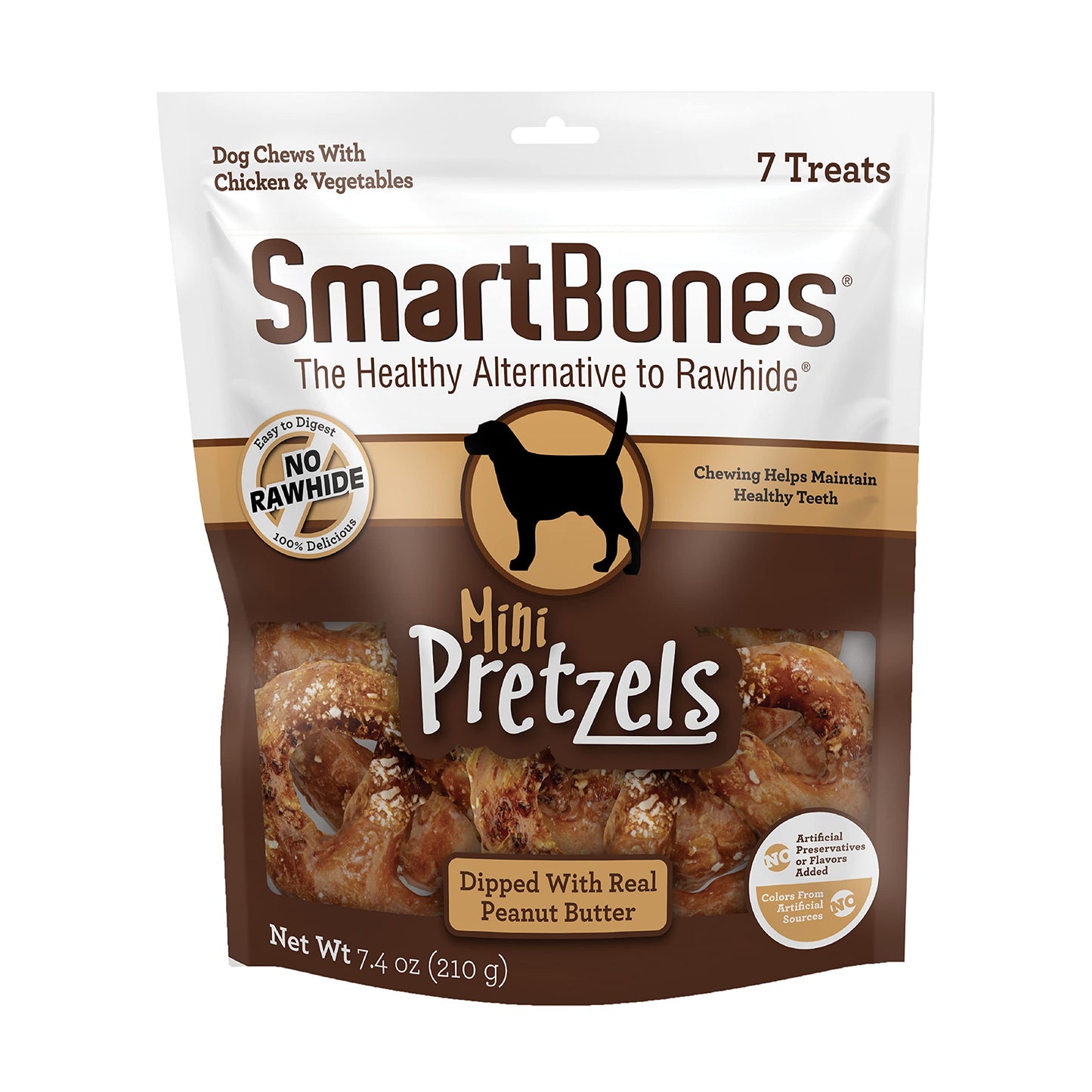 SmartBones No Artificial Colors or Preservatives Pretzel-Style Chews, Treat Your Dog to a Fun Shapped Rawhide-Free Chew 8 Count (Pack of 1)