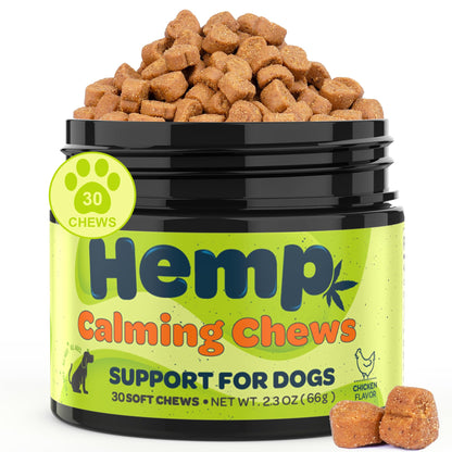 Zingly Hemp Calming Chews for Dogs Calming Treats Chews - Anxiety Relief Treats, Separation Anxiety Relief for Dogs Calming Treats Pet Calming Care Chews for Anti Anxiety Dogs, Bacon, 30 Counts