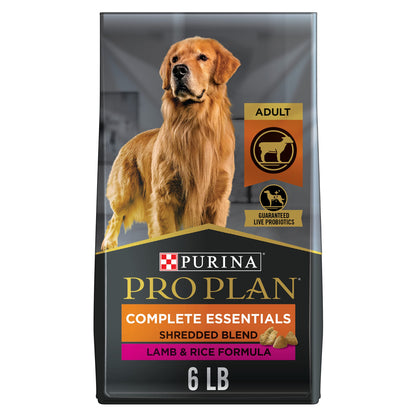 Purina Pro Plan High Protein Dog Food With Probiotics for Dogs, Shredded Blend Chicken & Rice Formula - 18 lb. Bag