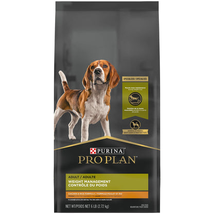 Purina Pro Plan Weight Management Dry Dog Food Chicken and Rice Formula - 18 lb. Bag