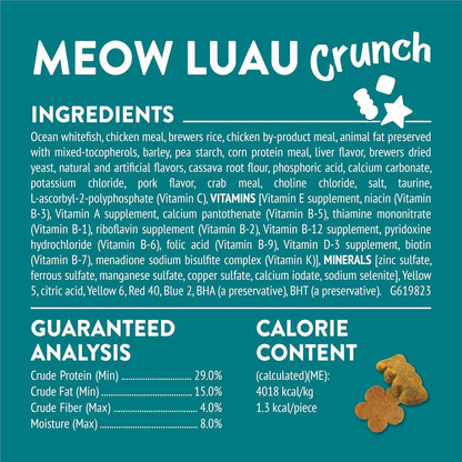 Purina Friskies Cat Treats, Party Mix Meow Luau Crunch - (Pack of 10) 2.1 oz. Pouches