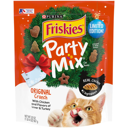 Purina Friskies Party Mix Morning Munch Crunch Cat Treats - (Pack of 10) 2.1 oz. Pouches