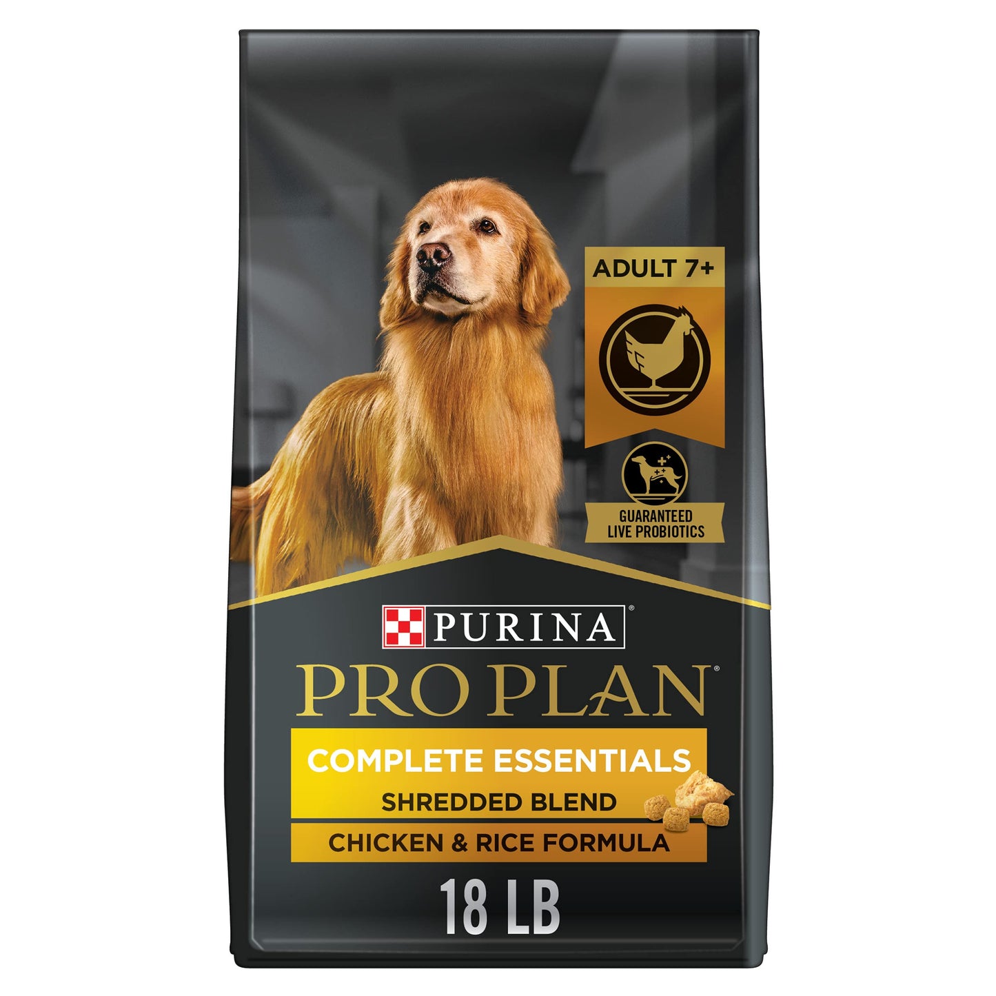 Purina Pro Plan High Protein Dog Food With Probiotics for Dogs, Shredded Blend Salmon & Rice Formula - 17 lb. Bag