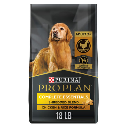 Purina Pro Plan High Protein Dog Food With Probiotics for Dogs, Shredded Blend Salmon & Rice Formula - 17 lb. Bag