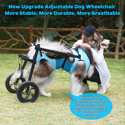 Dog Wheelchair for Back Legs, Dog Wheelchair Cart, Doggy/cat Wheelchair with Disabled Hind Legs Walking, Mobility Aids for Large Pets Hind Limbs, Dog Carts with Wheels, Light Weight, XL