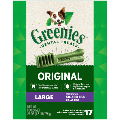 Greenies Original Large Natural Dental Care Dog Treats, 12 oz. Pouch (8 Treats)