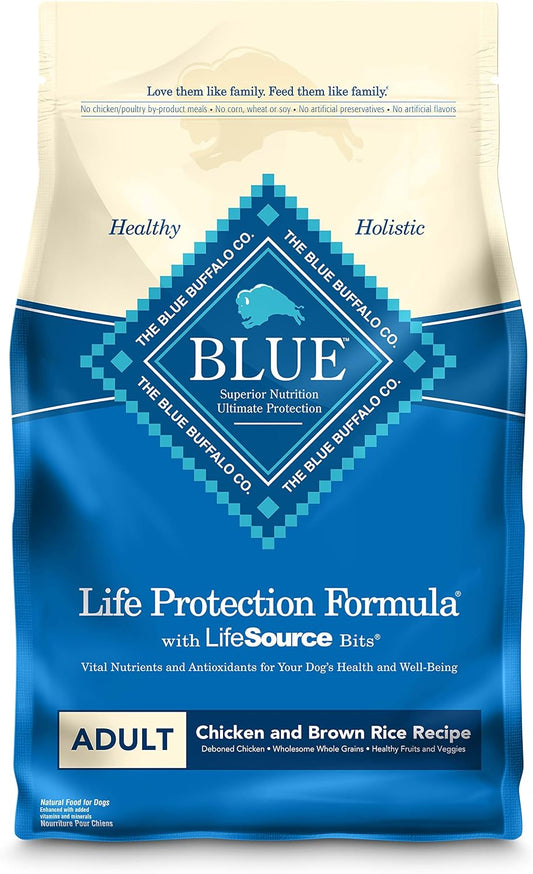 Blue Buffalo Life Protection Formula Natural Adult Dry Dog Food, Chicken and Brown Rice 6-lb