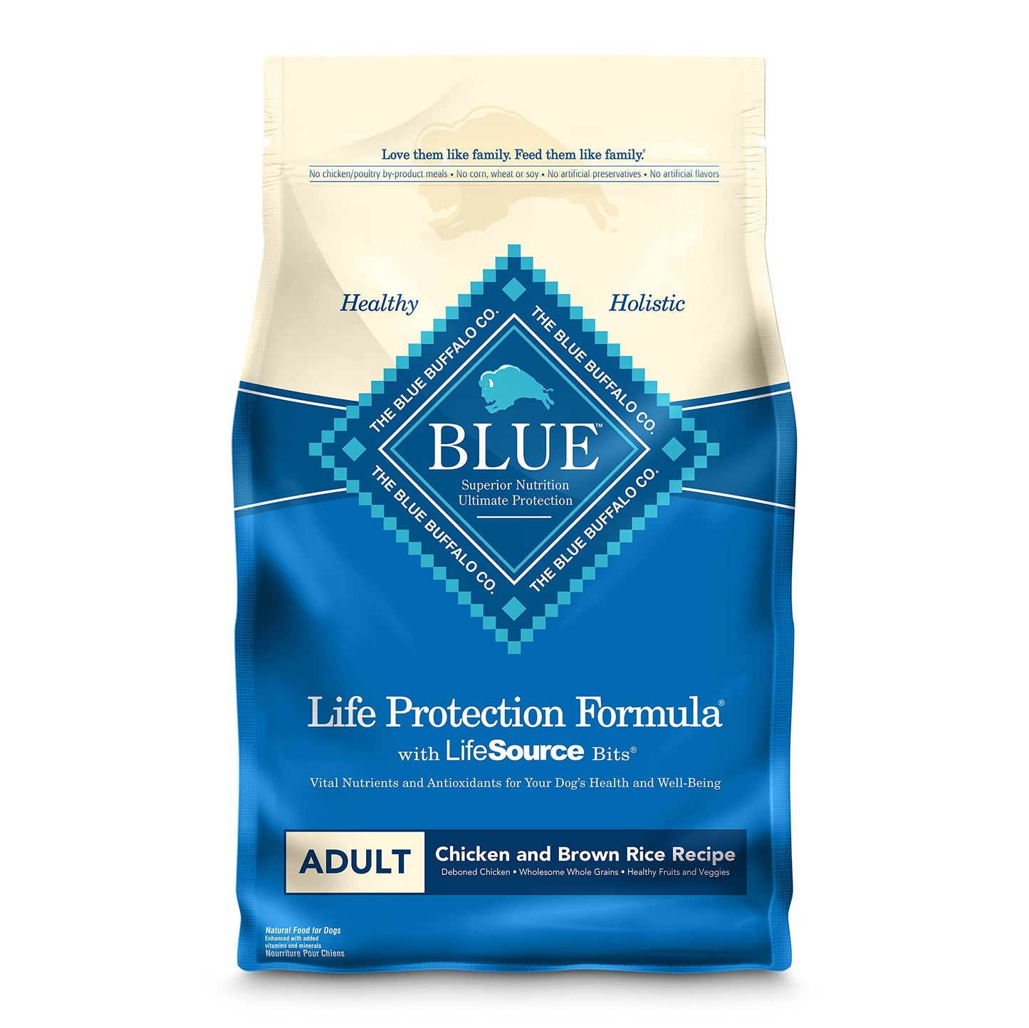 Blue Buffalo Life Protection Formula Healthy Weight Adult Dry Dog Food, Supports an Ideal Weight, Made with Natural Ingredients, Chicken & Brown Rice Recipe, 30-lb Bag