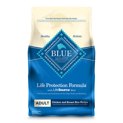 Blue Buffalo Life Protection Formula Healthy Weight Adult Dry Dog Food, Supports an Ideal Weight, Made with Natural Ingredients, Chicken & Brown Rice Recipe, 30-lb Bag