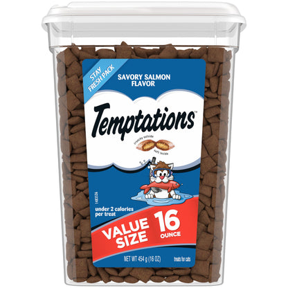 Temptations Classic Crunchy and Soft Cat Treats Seafood Medley Flavor, 30 oz. Tub