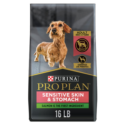 Purina Pro Plan Sensitive Skin and Sensitive Stomach Dog Food Lamb and Oat Meal Formula - 16 lb. Bag